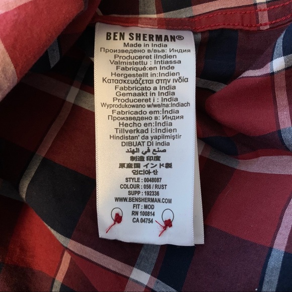 Ben Sherman Poplin Check Shirt - Picture 5 of 6